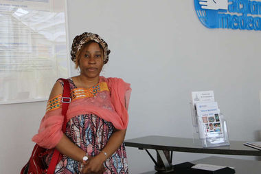 Zu Gast bei action medeor in Tönisvorst: Chantal Binwa, Direktorin der Organisation AFPDE aus der DR Kongo.