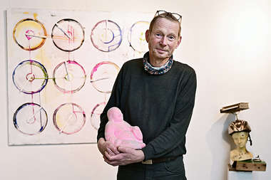 Christof Legde und sein rosafarbener Buddha