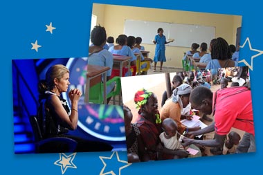action medeor 2017: Anke Engelkes 500.000 Euro-Gewinn bei „Wer wird Millionär?”, Eröffnung der Hebammenschule in Sierra Leone, umfangreiche medizinische Hilfe für Geflüchtete im Südsudan. 